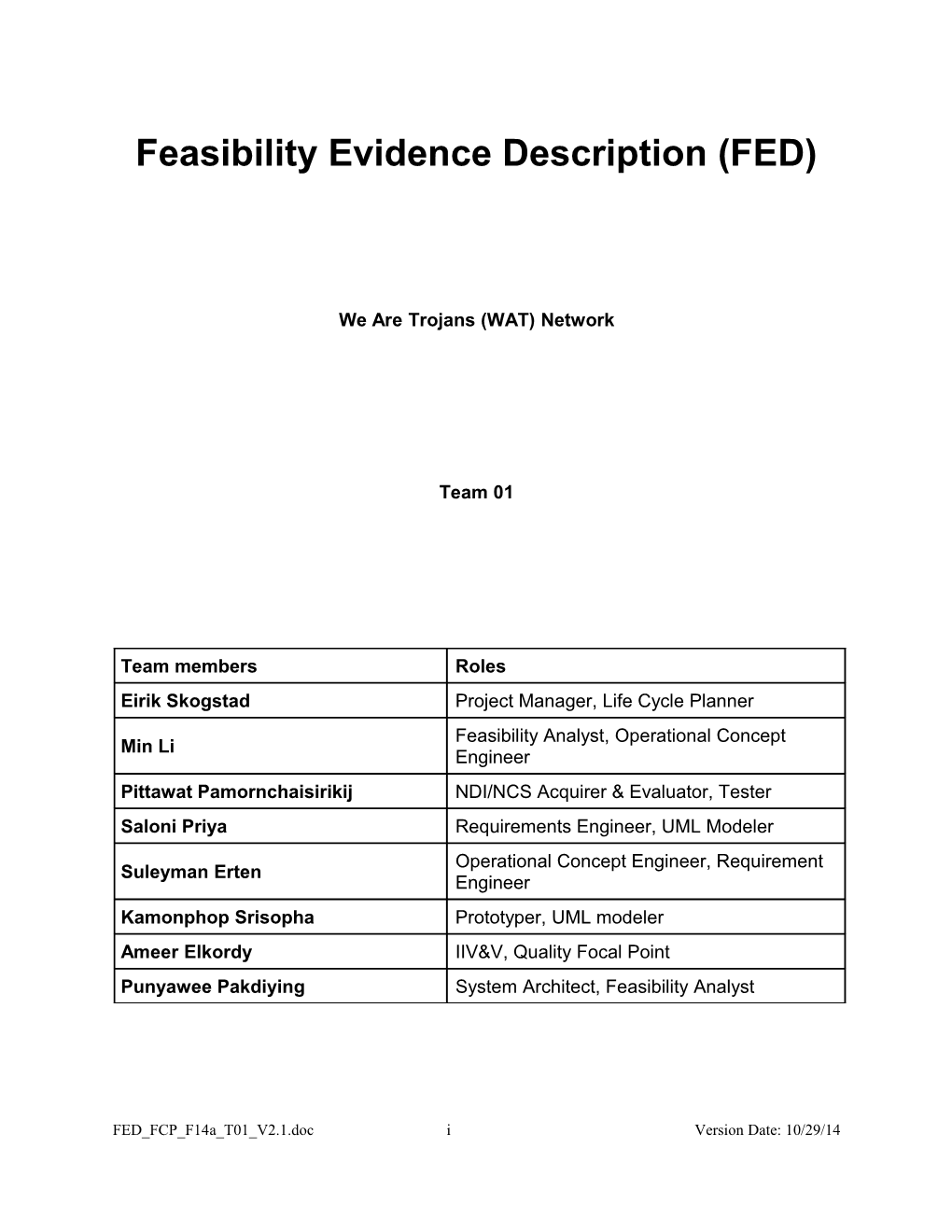 Feasibility Rationale Description (FRD) s4