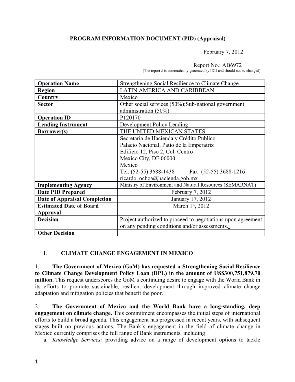 Project Information Document (Pid) s39