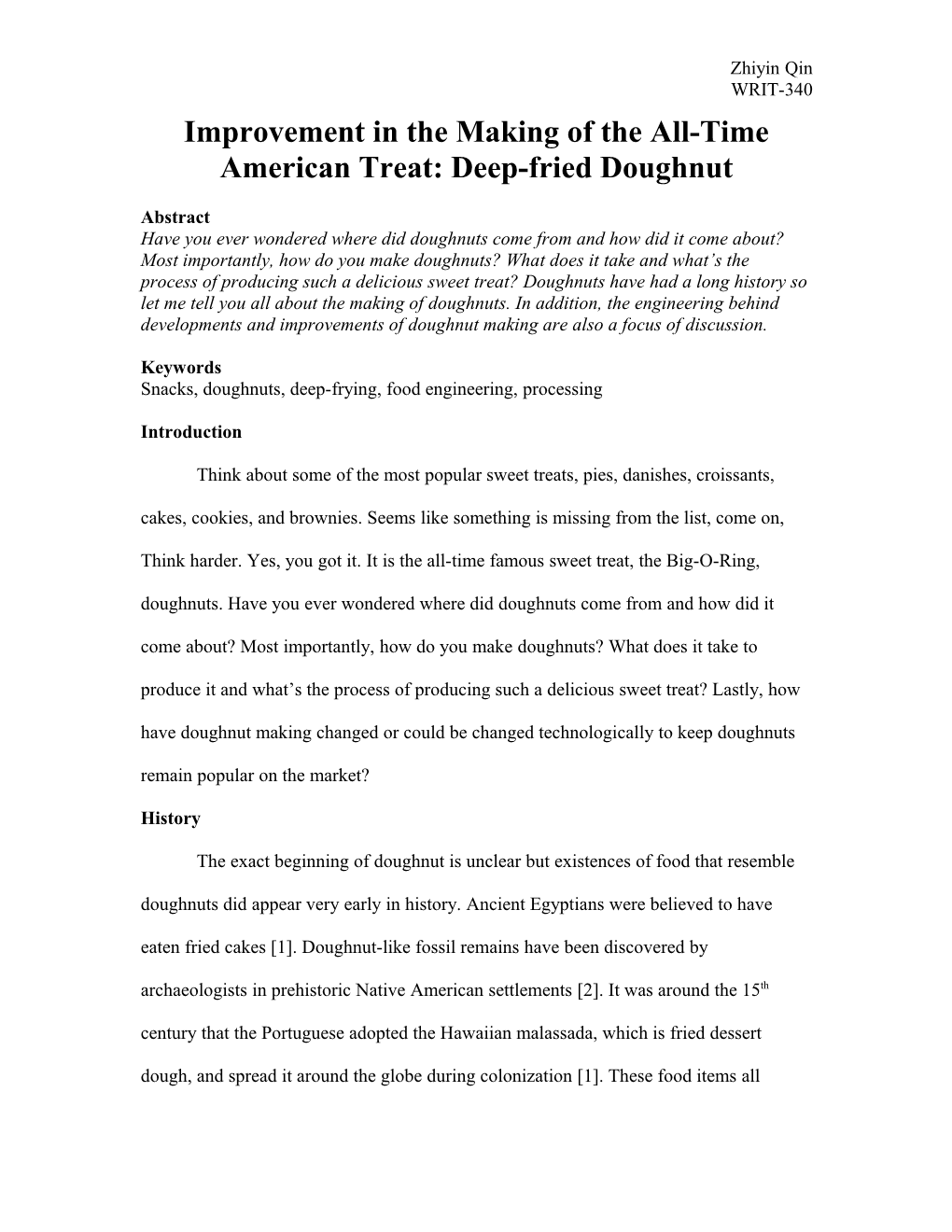 Improvement in the Making of the All-Time American Treat: Deep-Fried Doughnut
