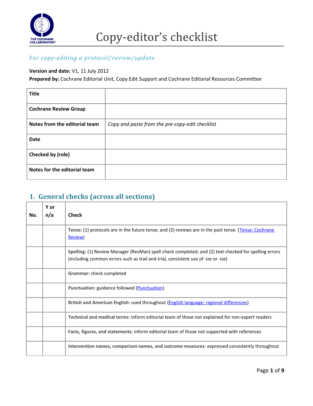 Good Practice Pre Submission Checklist s2