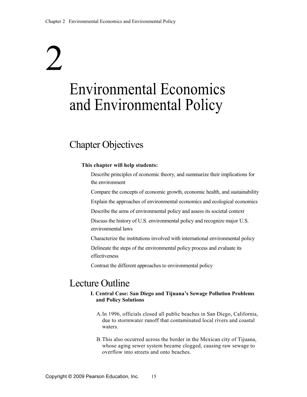 Chapter 2 Environmental Economics and Environmental Policy