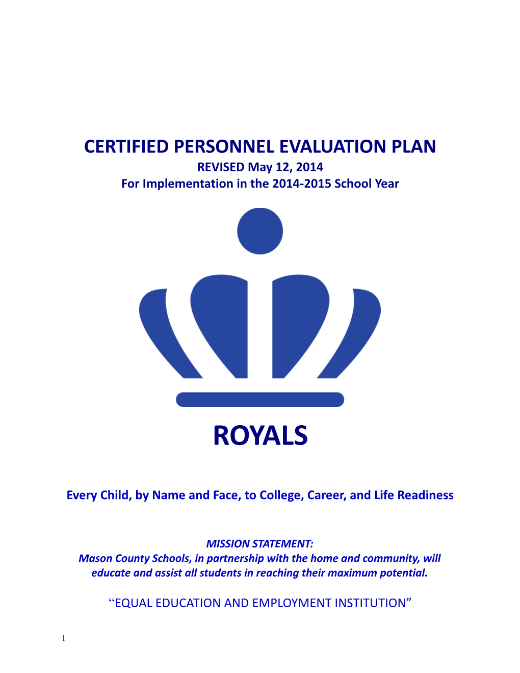 Certified Personnel Evaluation Plan