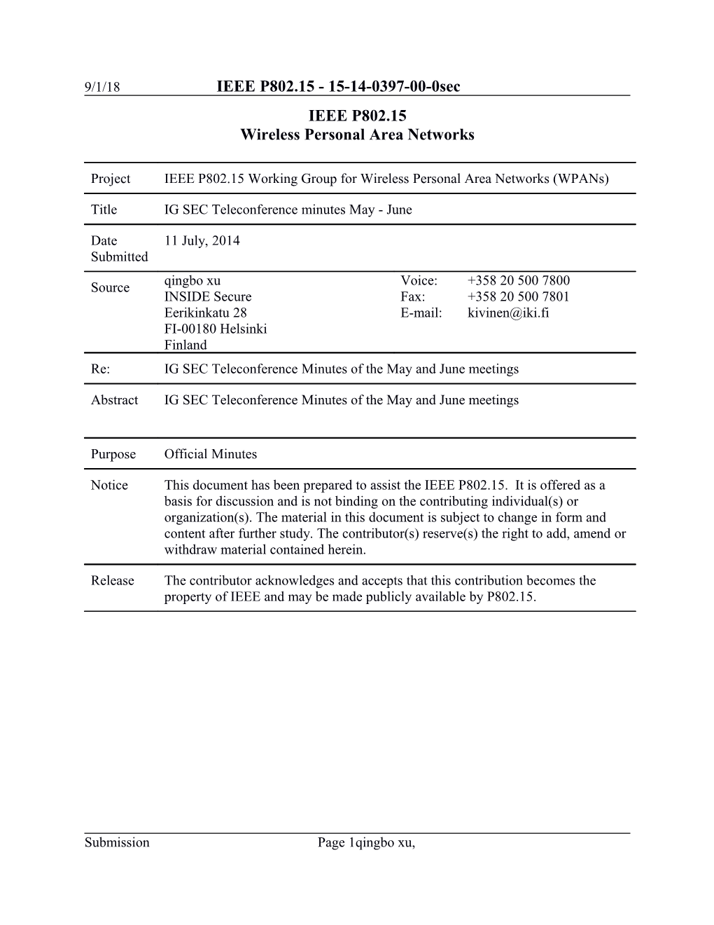 IG SEC Teleconference Minutes May - June