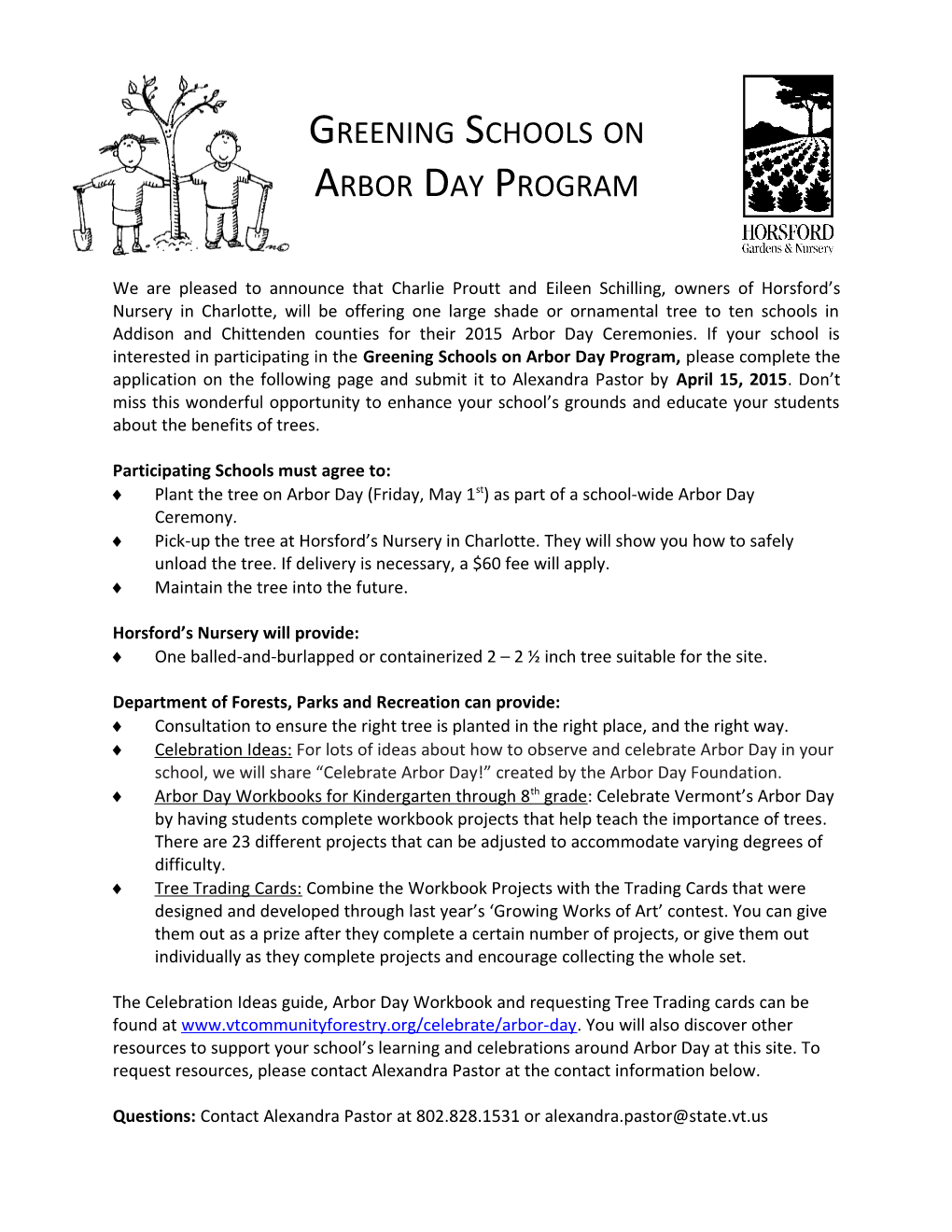 Arbor Day Trees Available