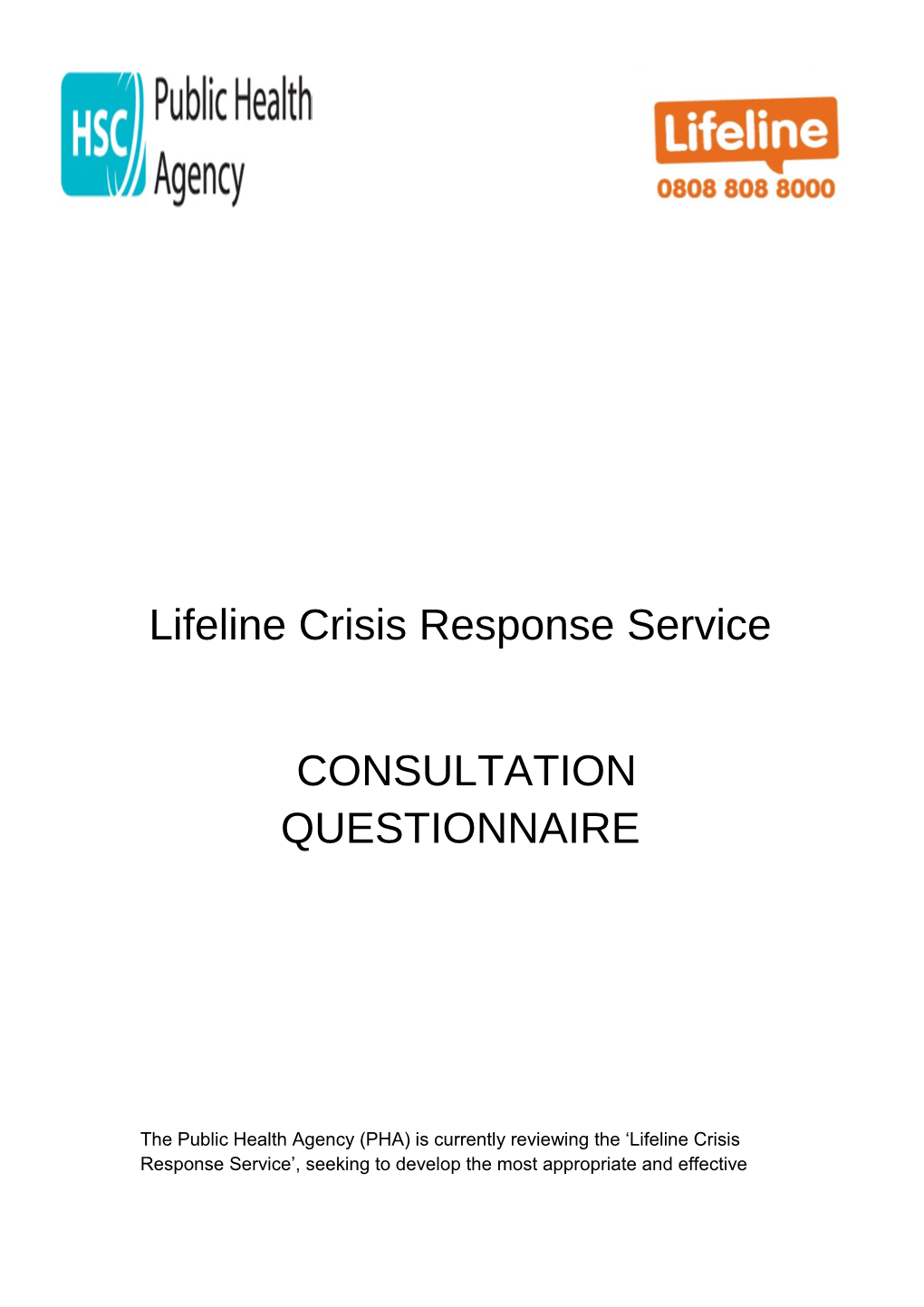 Consultation Questionnaire