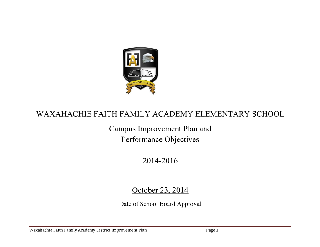 Waxahachie Faith Family Academy Elementary School