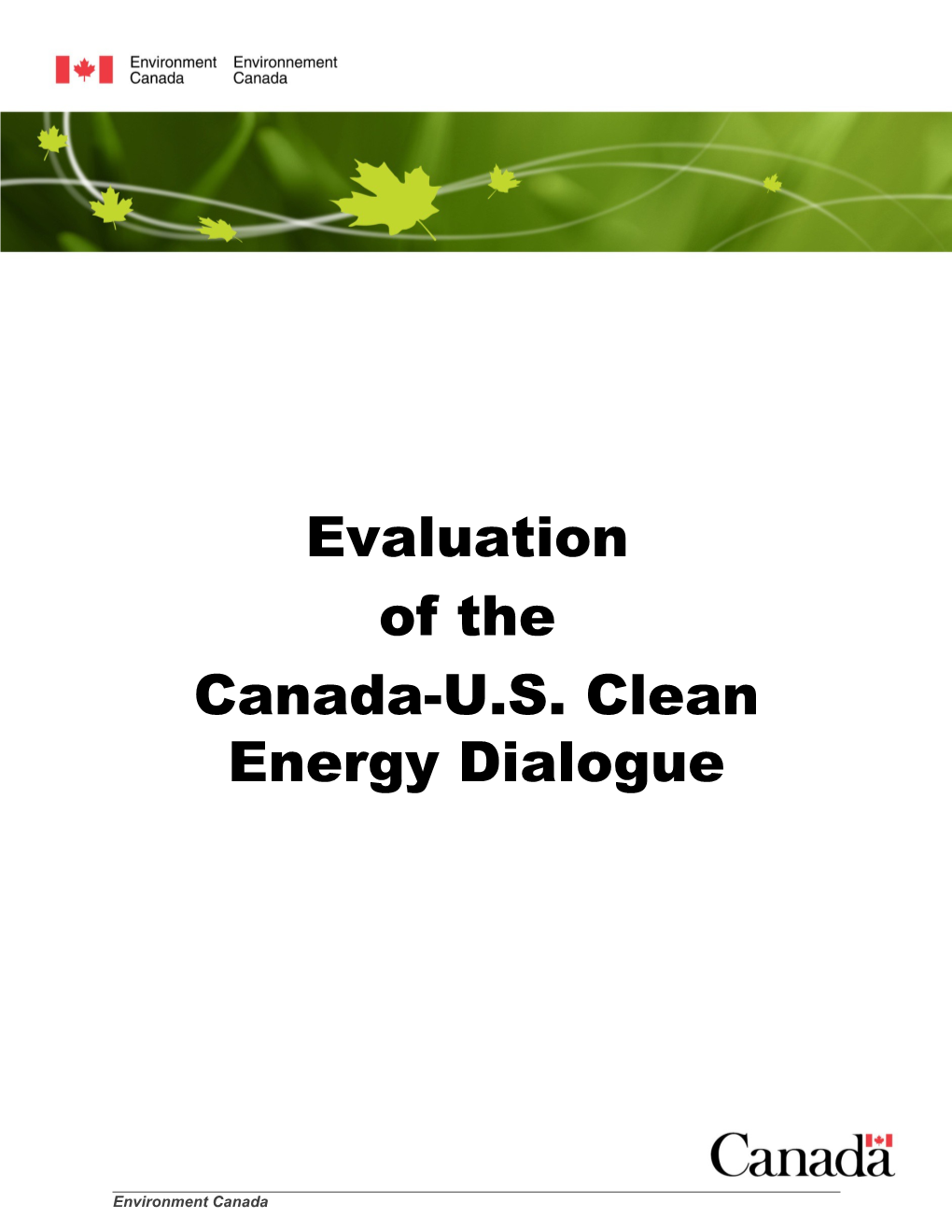 Canada-U.S. Clean Energy Dialogue