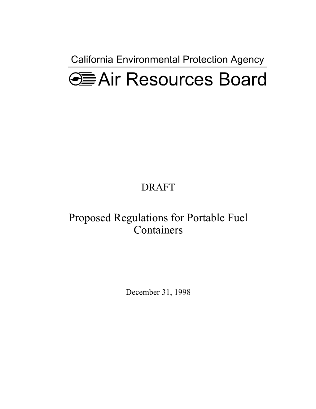 Regulatons for Portable Fuel Containers