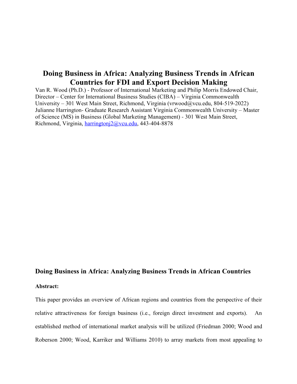 Doing Business in Africa: Analyzing Business Trends in African Countries