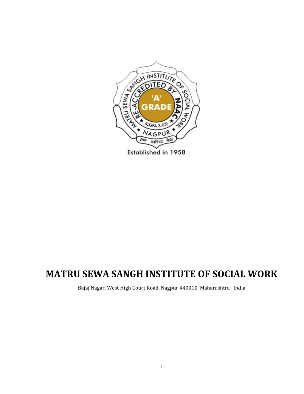Matru Sewa Sangh Institute of Social Work