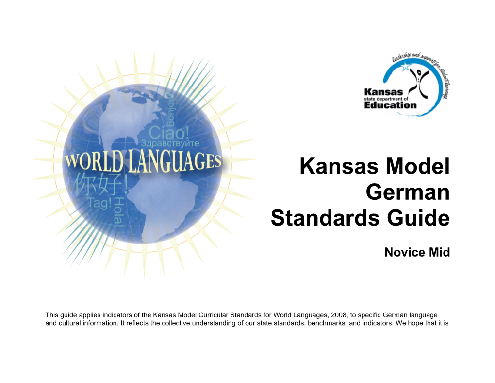 Kansas World Language Standards Guide