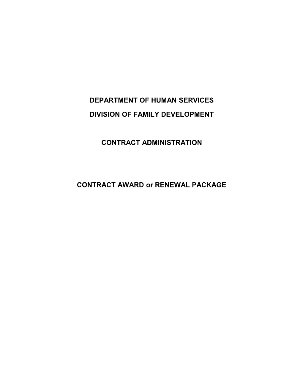 Department of Human Services s3