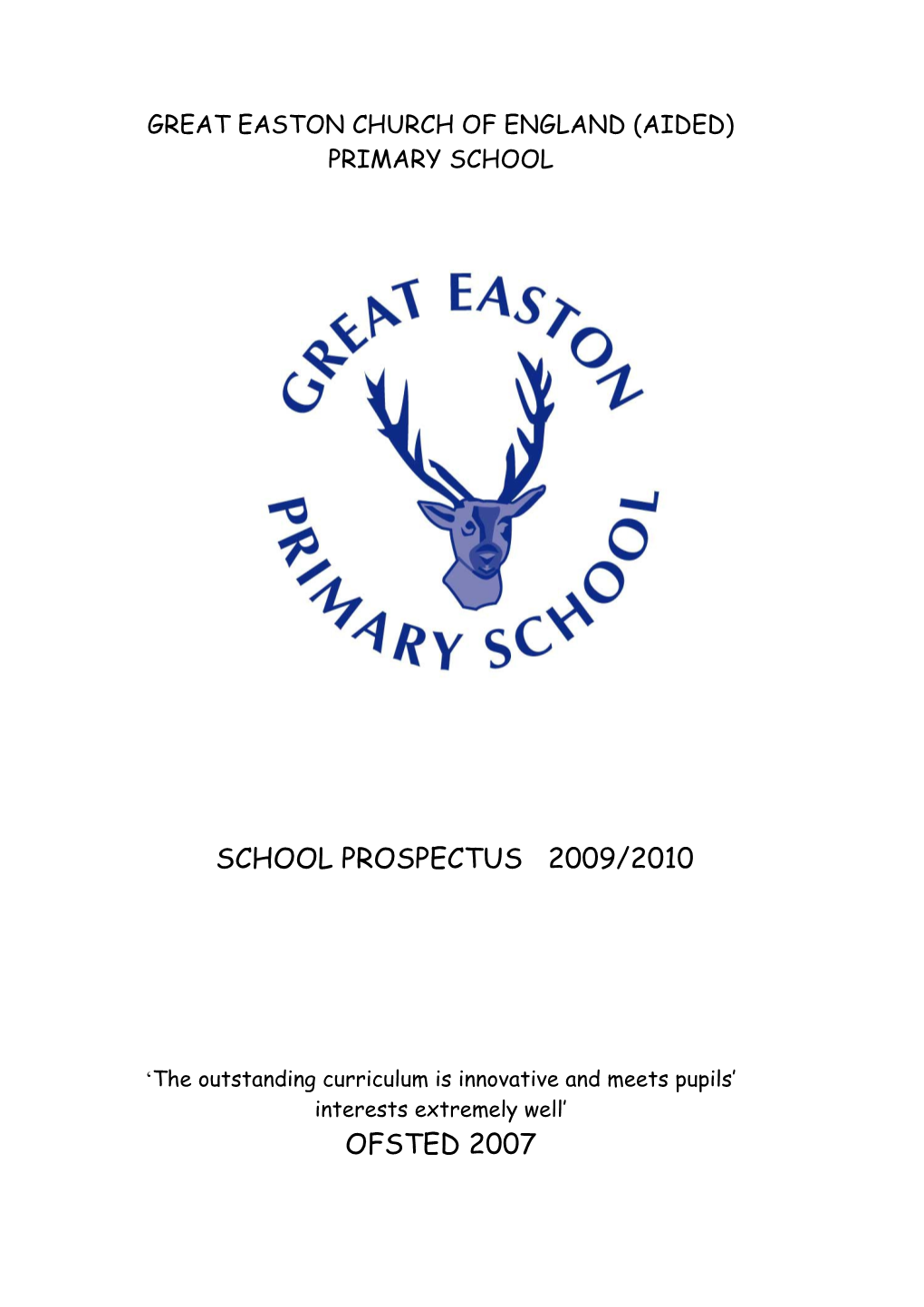 Great Easton C of E (Aided) Primary School
