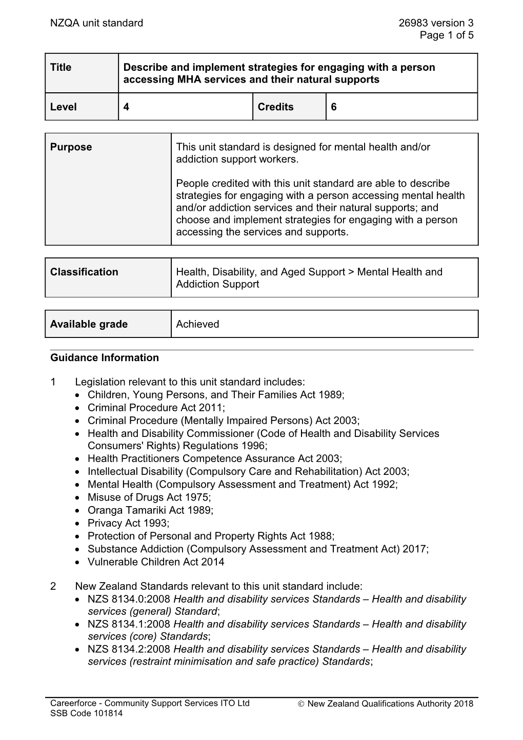 26983 Describe and Implement Strategies for Engaging with a Person Accessing MHA Services