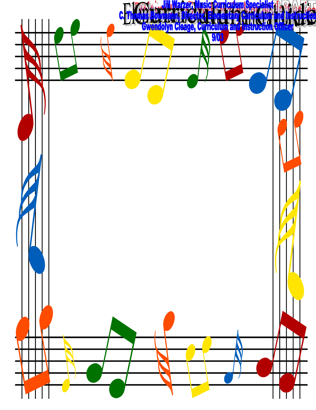 Maryland Essential Learner Outcomes for Elementary Music