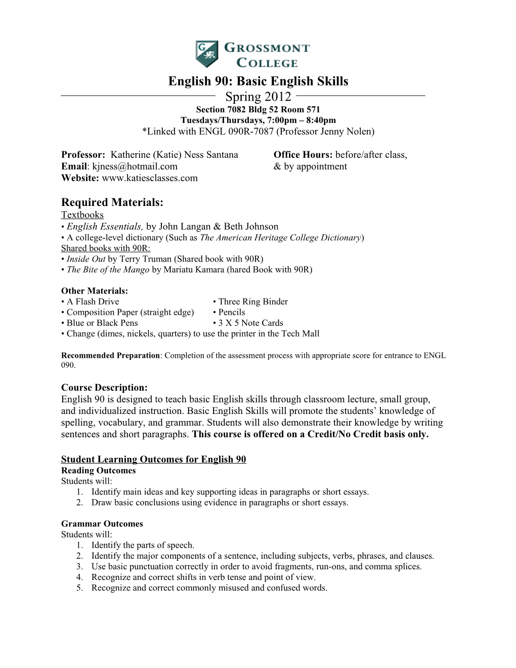 English: 115 Basic Writing and Editing