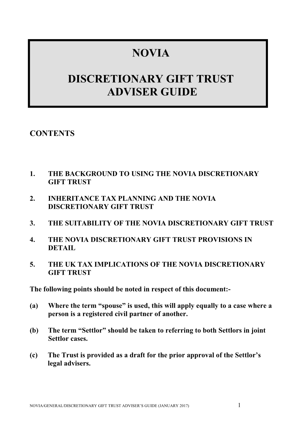 Discretionary Gift Trust