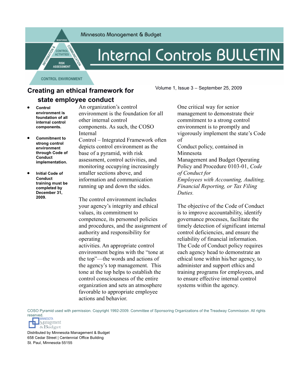 Creating an Ethical Framework for State Employee Conduct