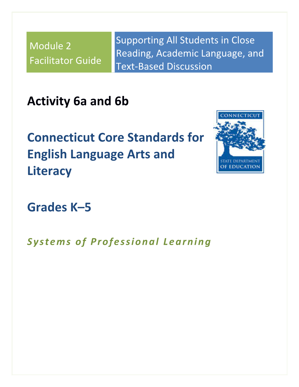CT Systems of Professional Learning