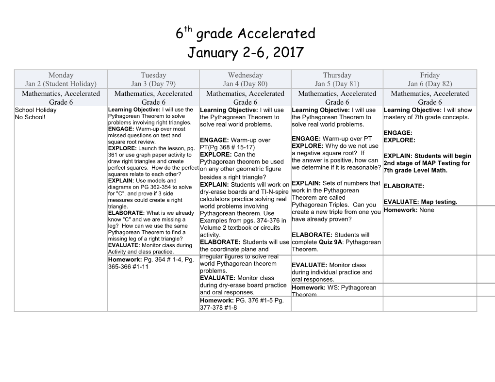 6Th Grade Accelerated