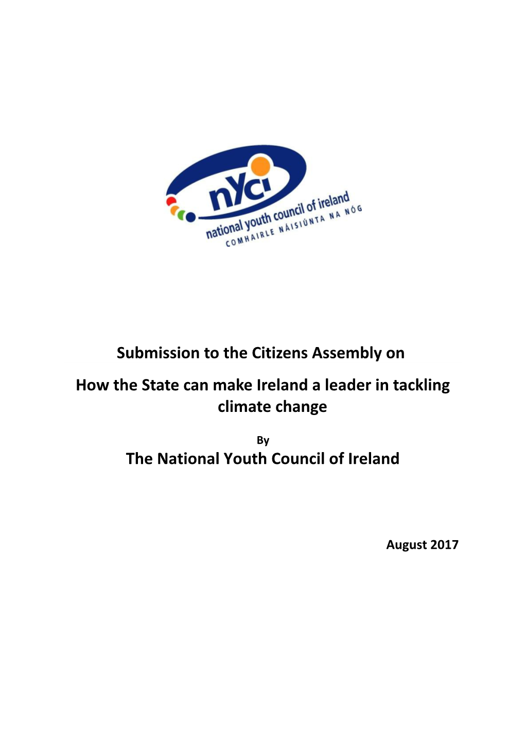 Submission to the Citizens Assembly On