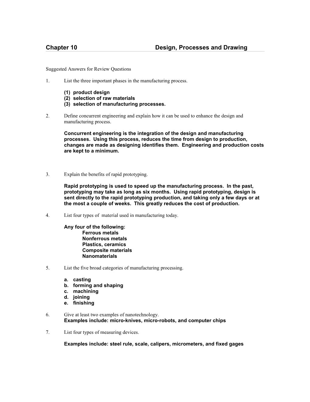 Chapter 10 Design, Processes and Drawing