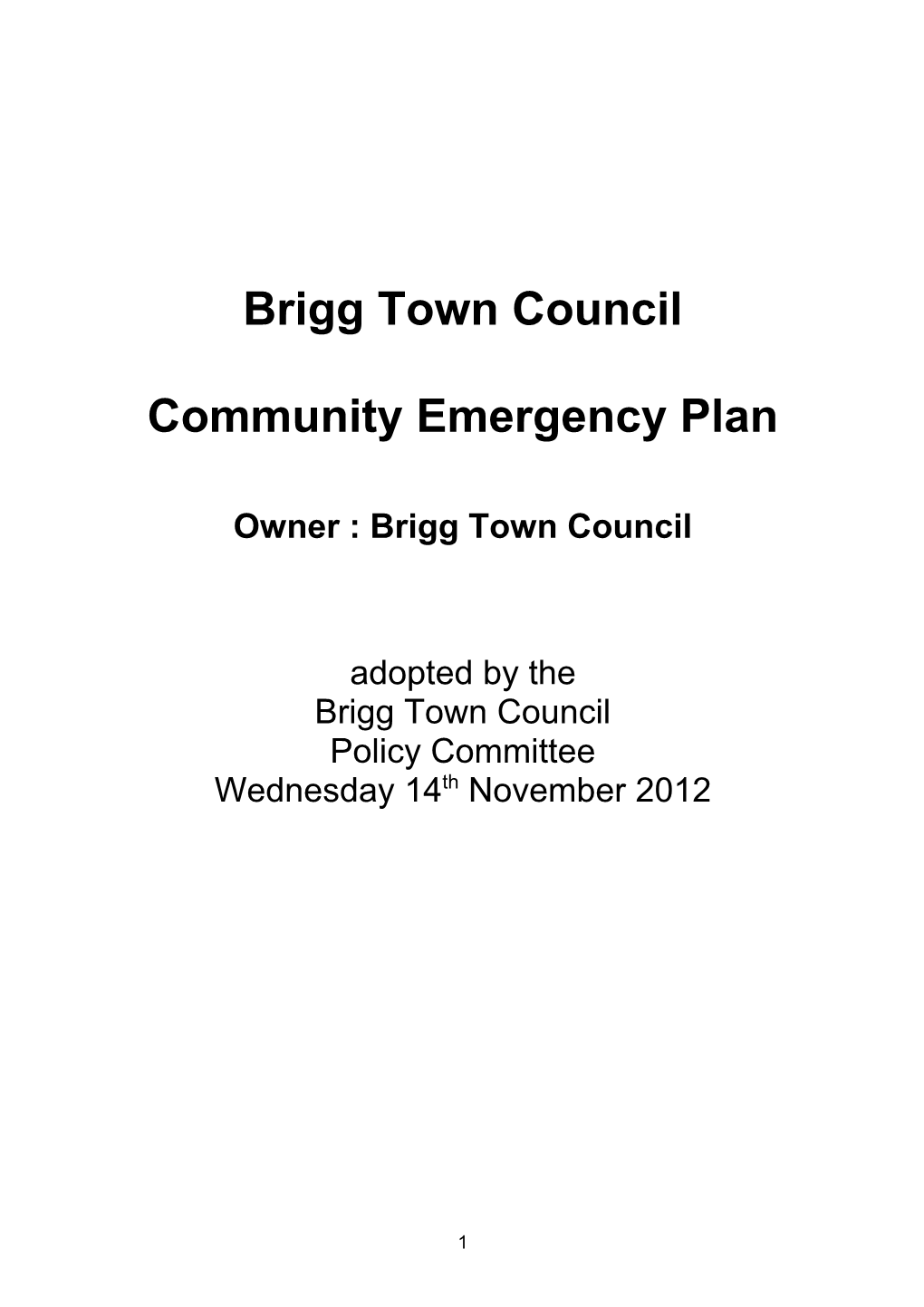 NLC Community Emergency Plan