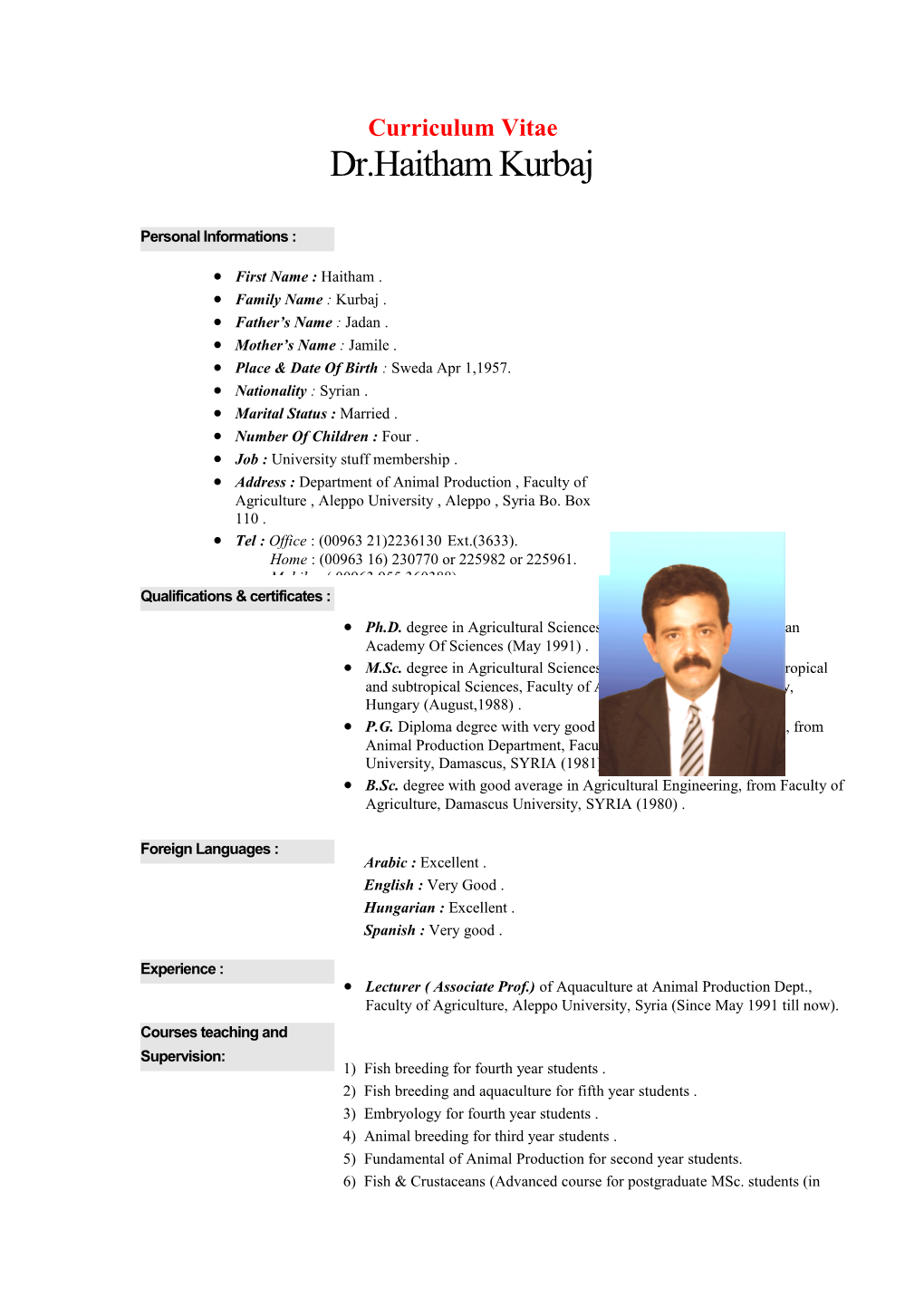 Curriculum Vitae s418