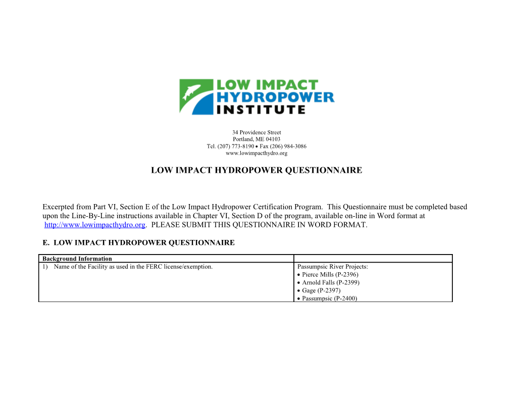 Low Impact Hydropower Institute s2