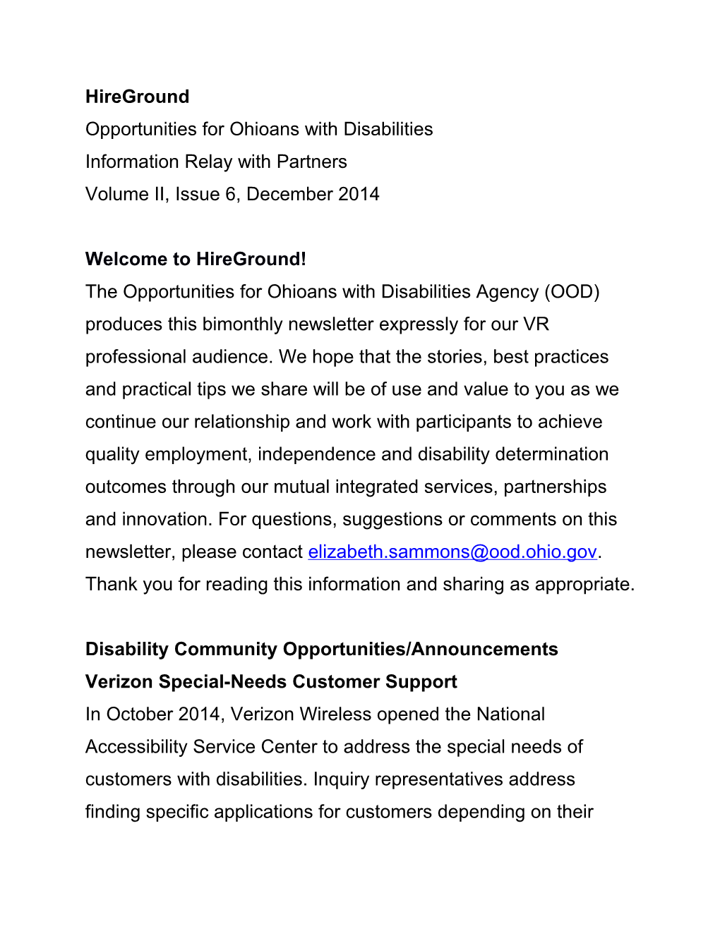 Opportunities for Ohioans with Disabilities