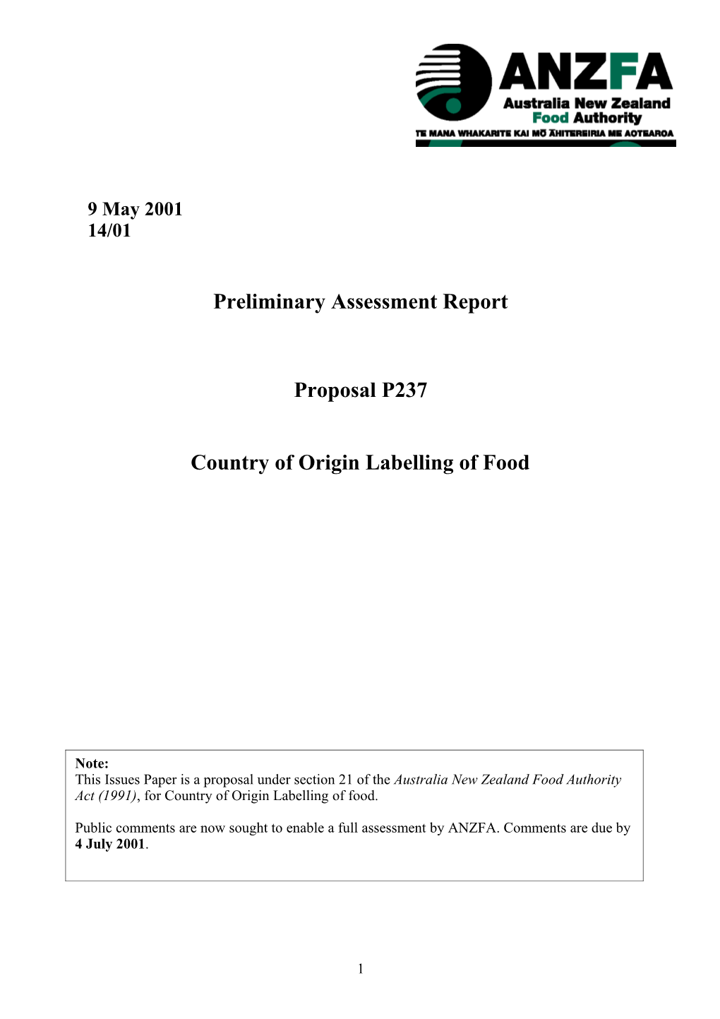 Australia New Zealand Food Authority Advisory Committee