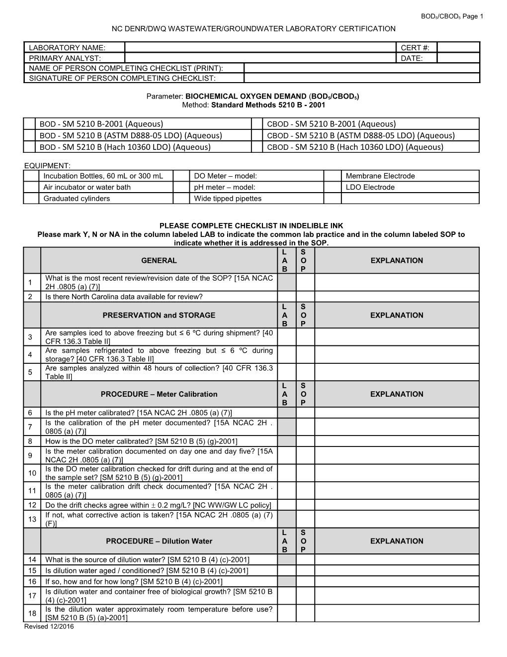 Nc Denr/Dwq Laboratory Certification s1