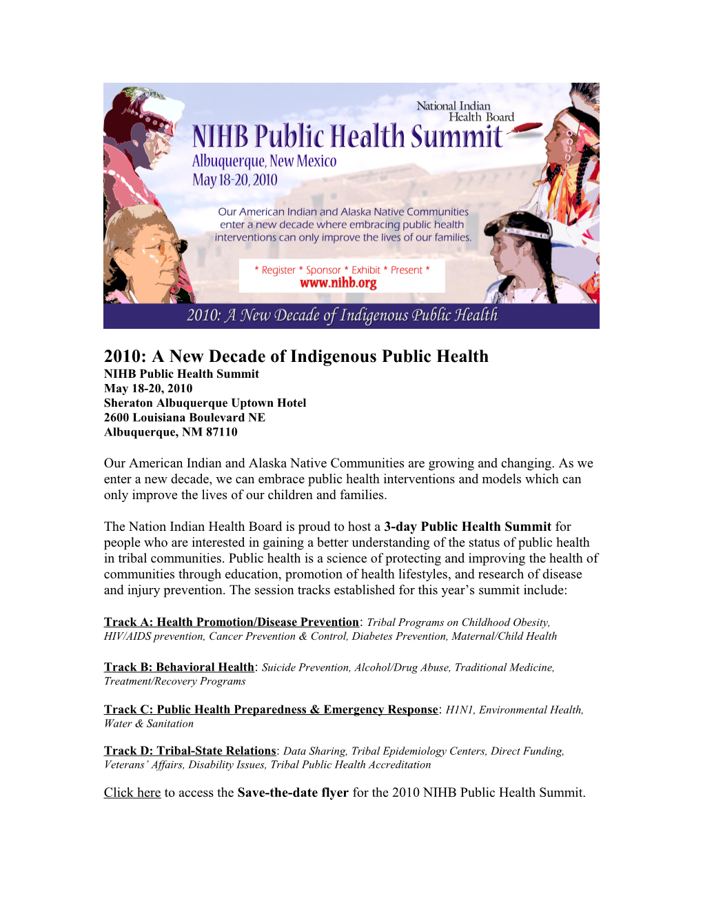 2010: a New Decade of Indigenous Public Health