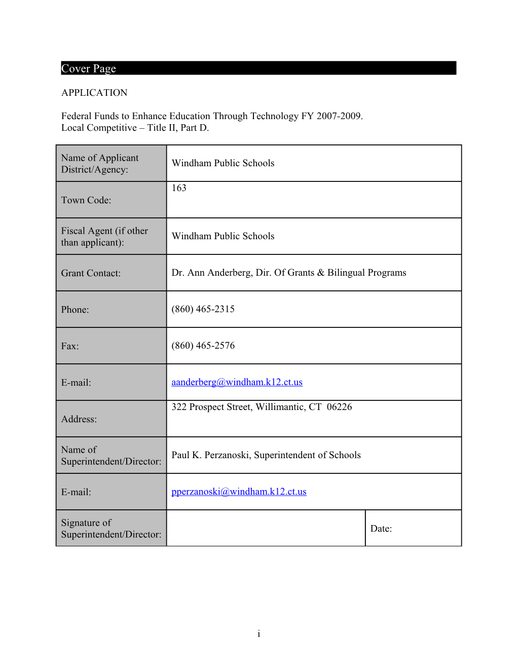 Federal Funds to Enhance Education Through Technology FY 2007-2009