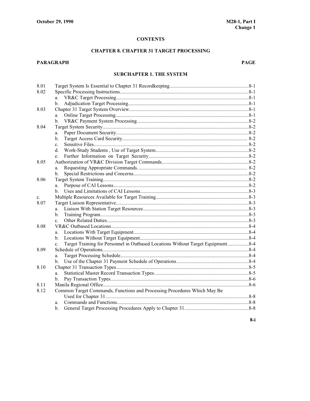 Chapter 8. Chapter 31 Target Processing