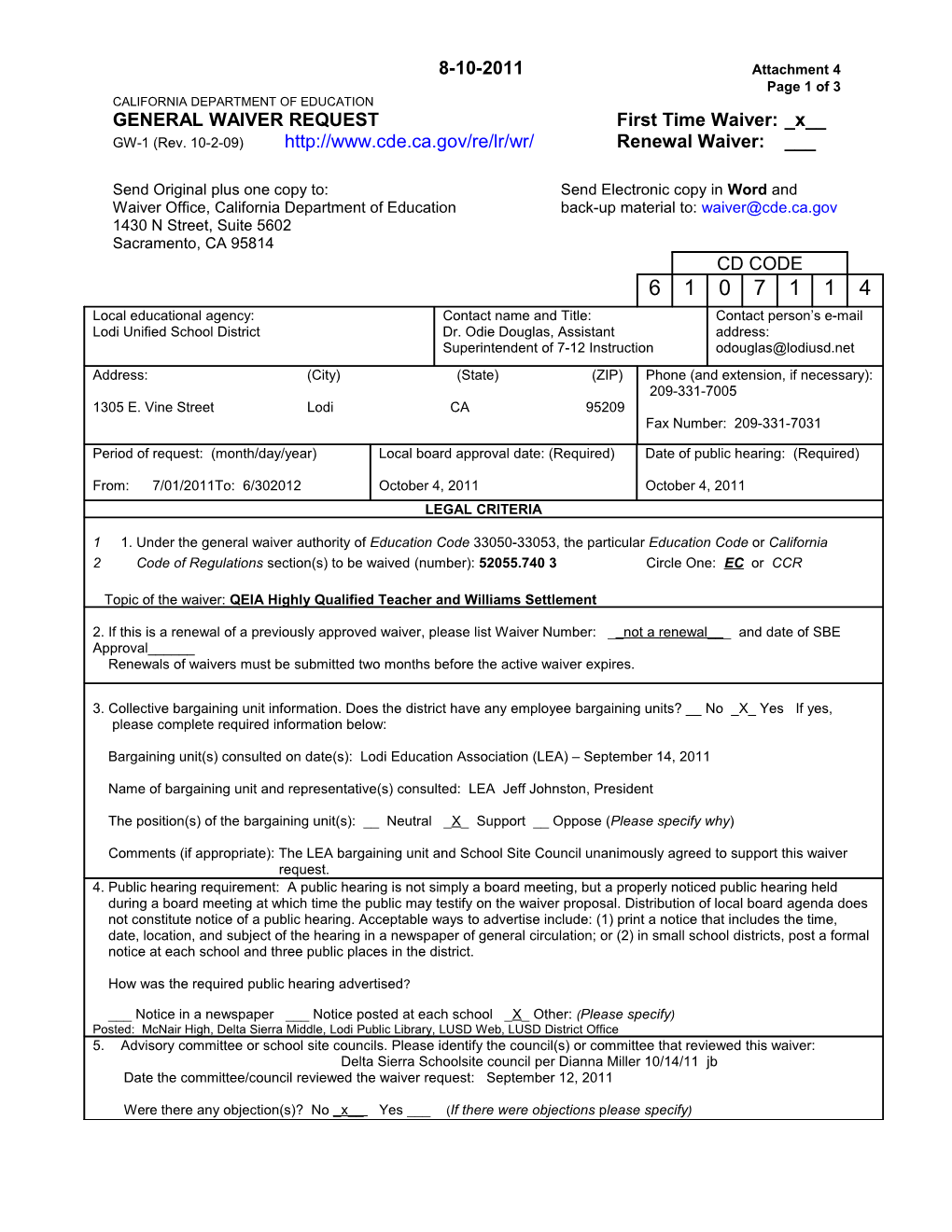 January 2012 Waiver Item W18 Attachment 4 Meeting Agendas (CA State Board of Education)