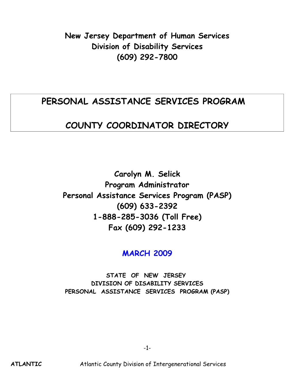 Personal Assistance Services Program s1