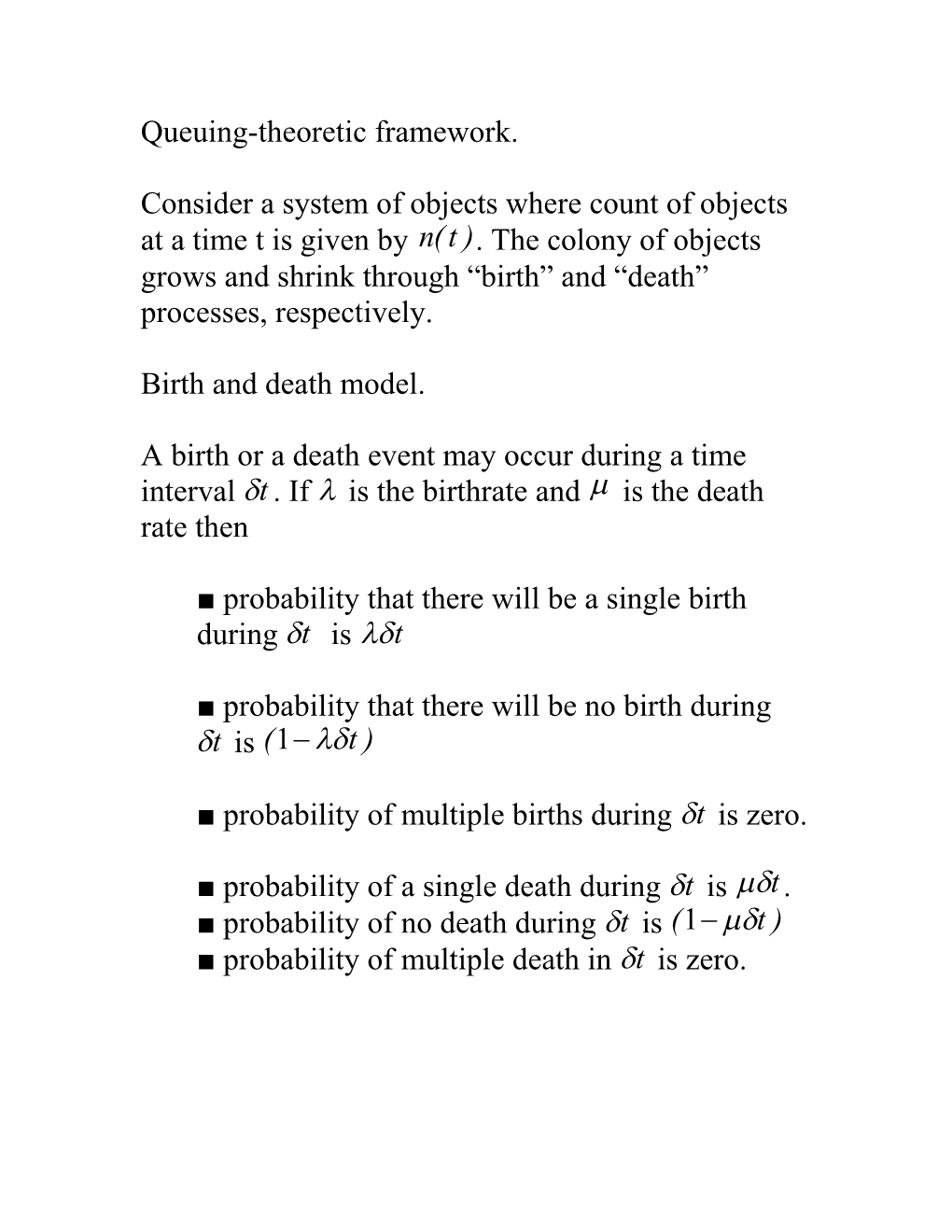 Queuing-Theoretic Framework