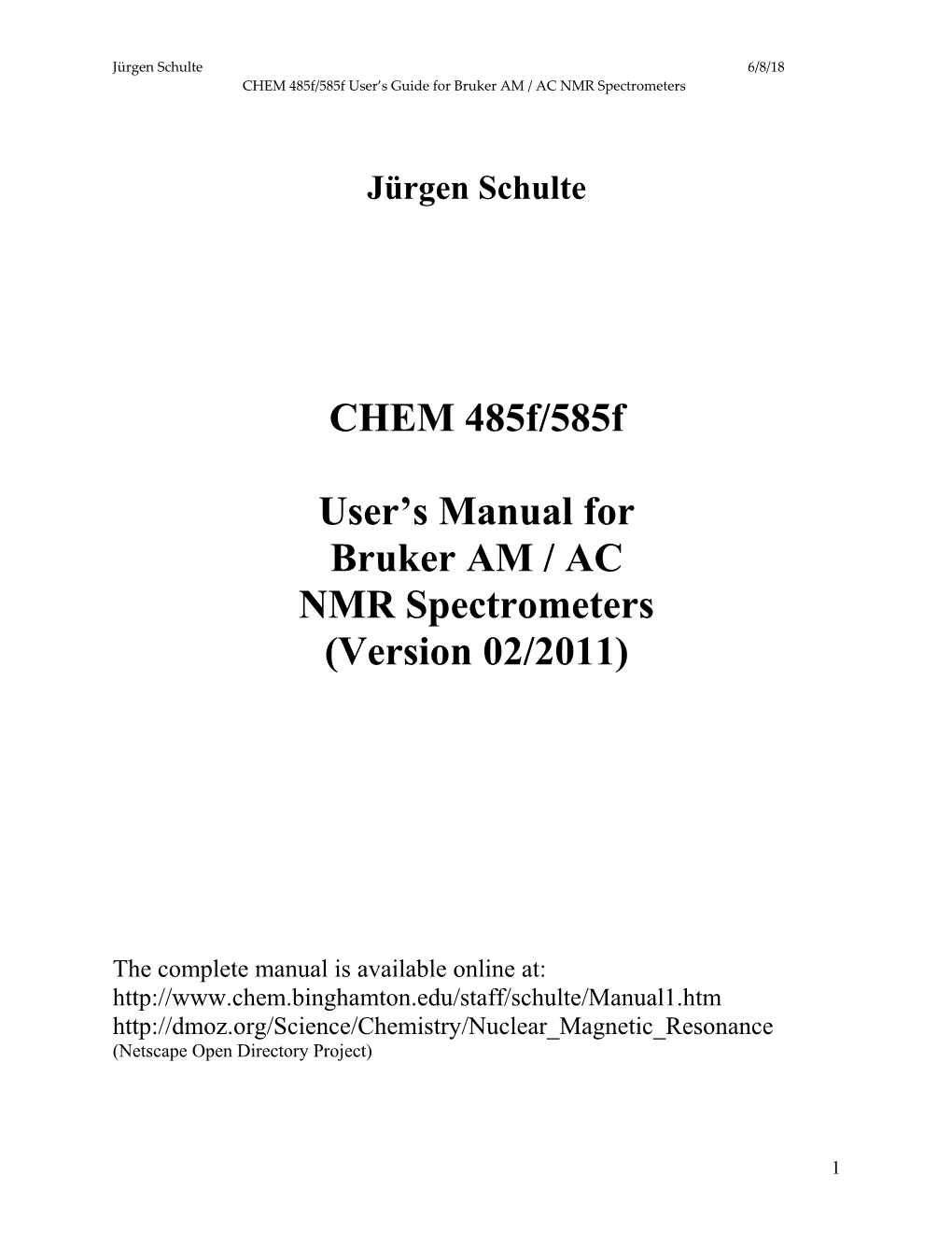 Table 1: Shim Matrix and Job Parameter Files for Various Solvents