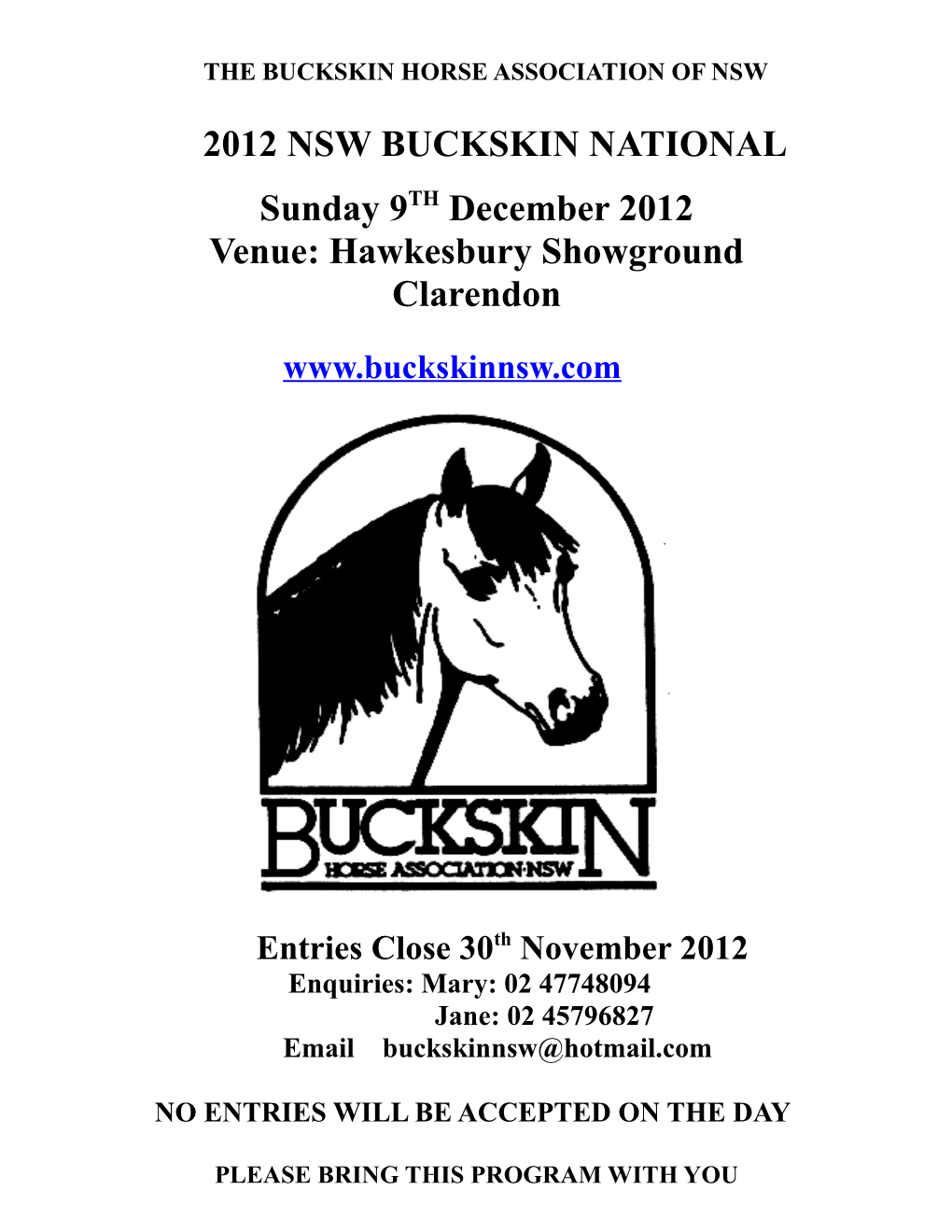 The Buckskin Horse Association of Nsw s1