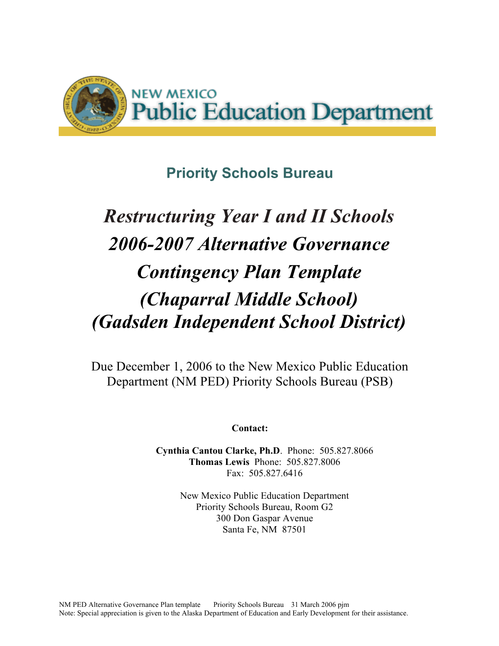 Restructuring Year I and II Schools