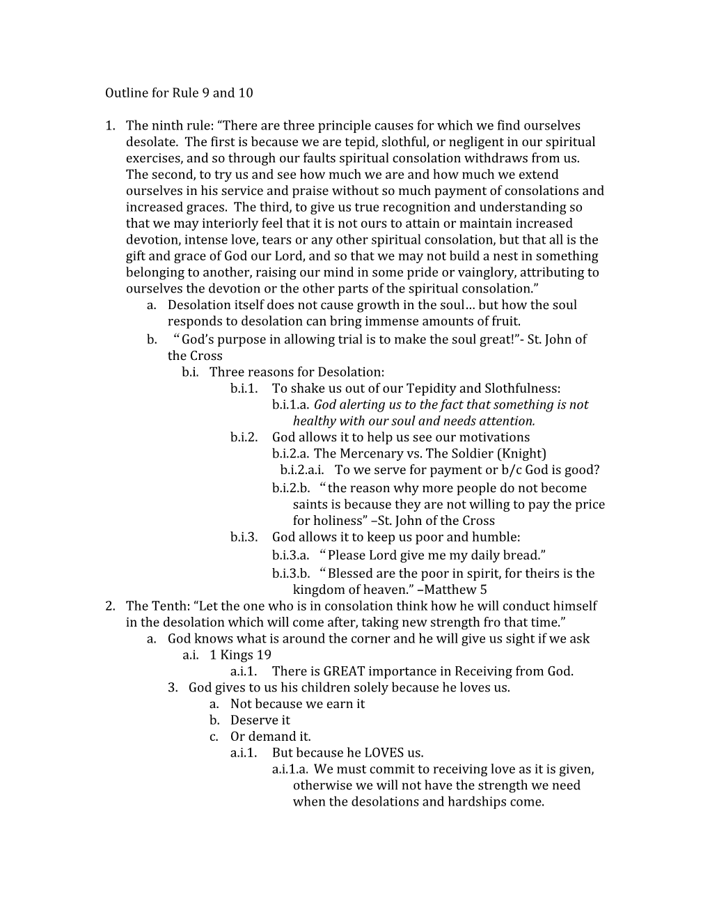 Outline for Rule 9 and 10