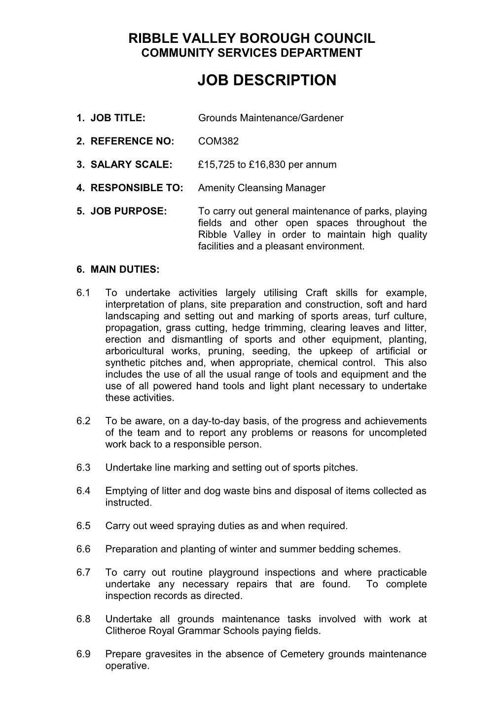 Ribble Valley Borough Council s22