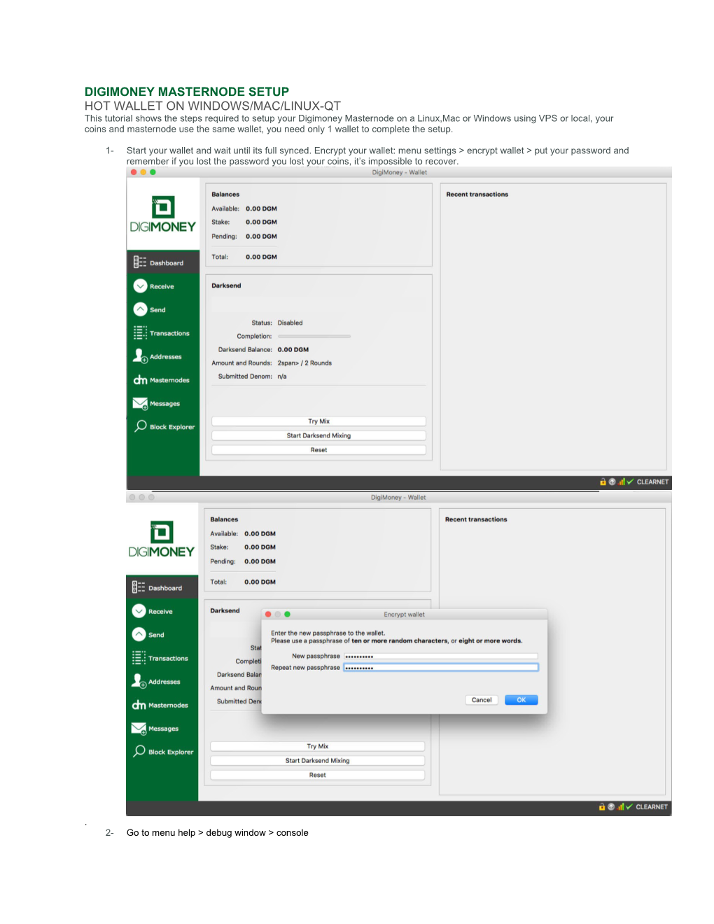 Digimoney Masternode Setup