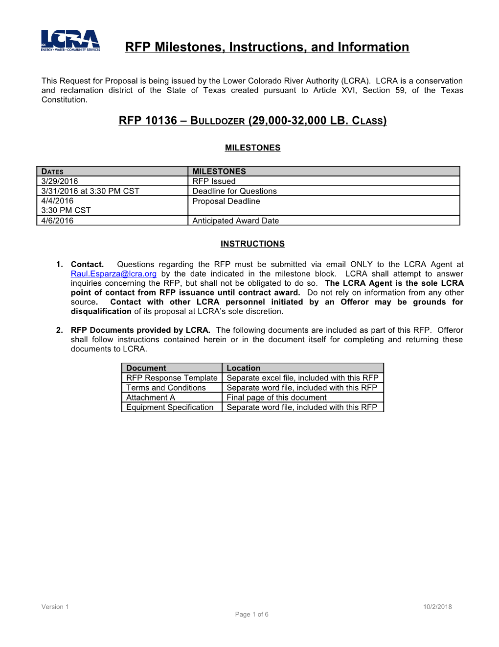 RFP 10136 Bulldozer (29,000-32,000 LB. Class)