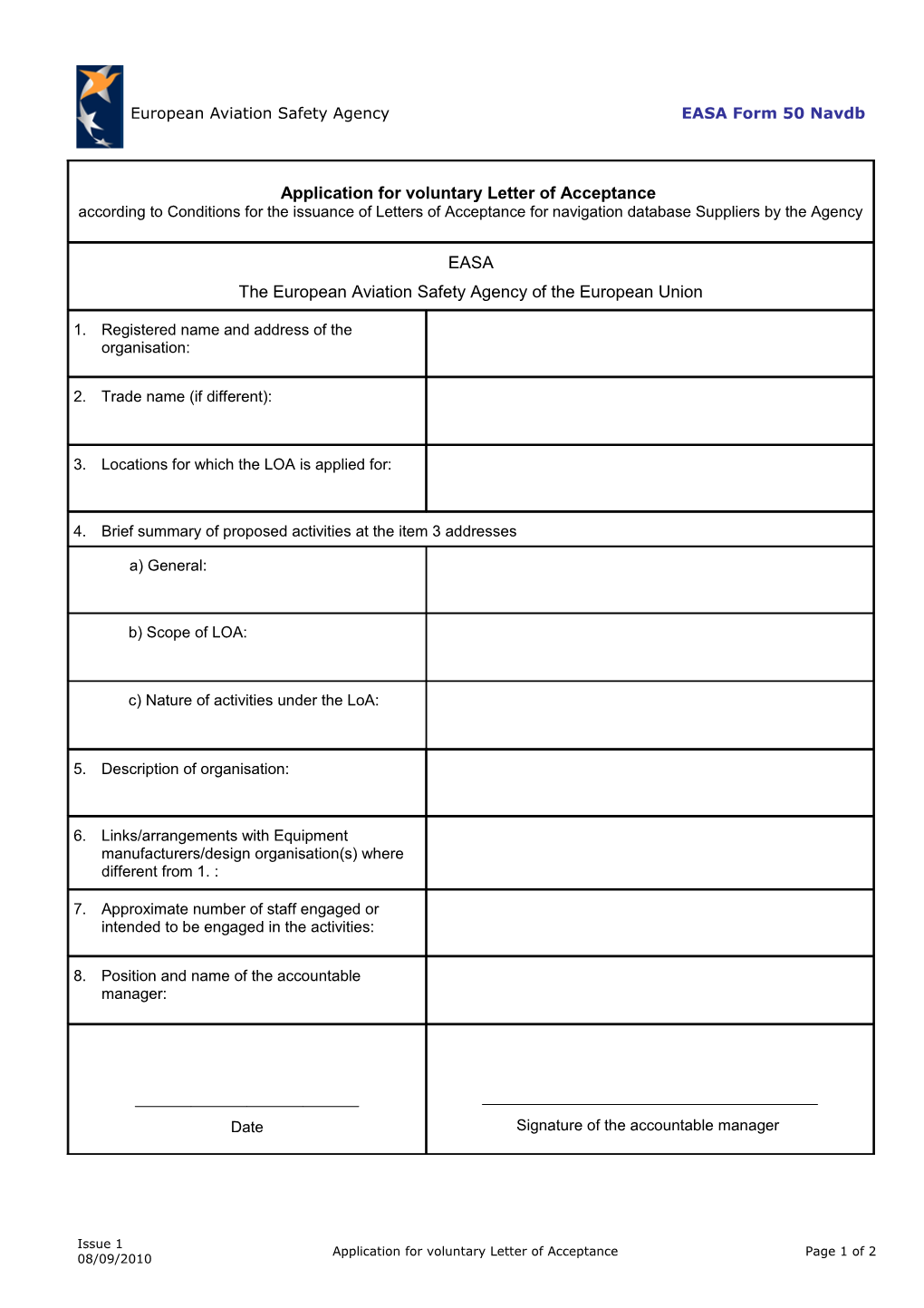 EASA Form 50 Navdb