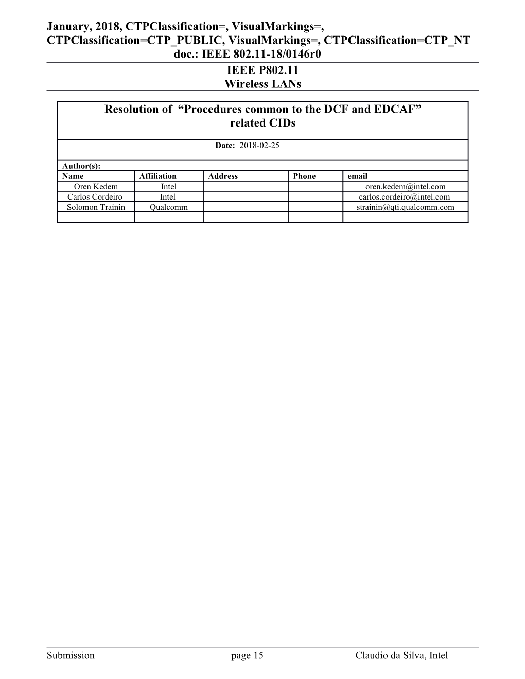 Suggested New Definition of TXVECTOR Parameters