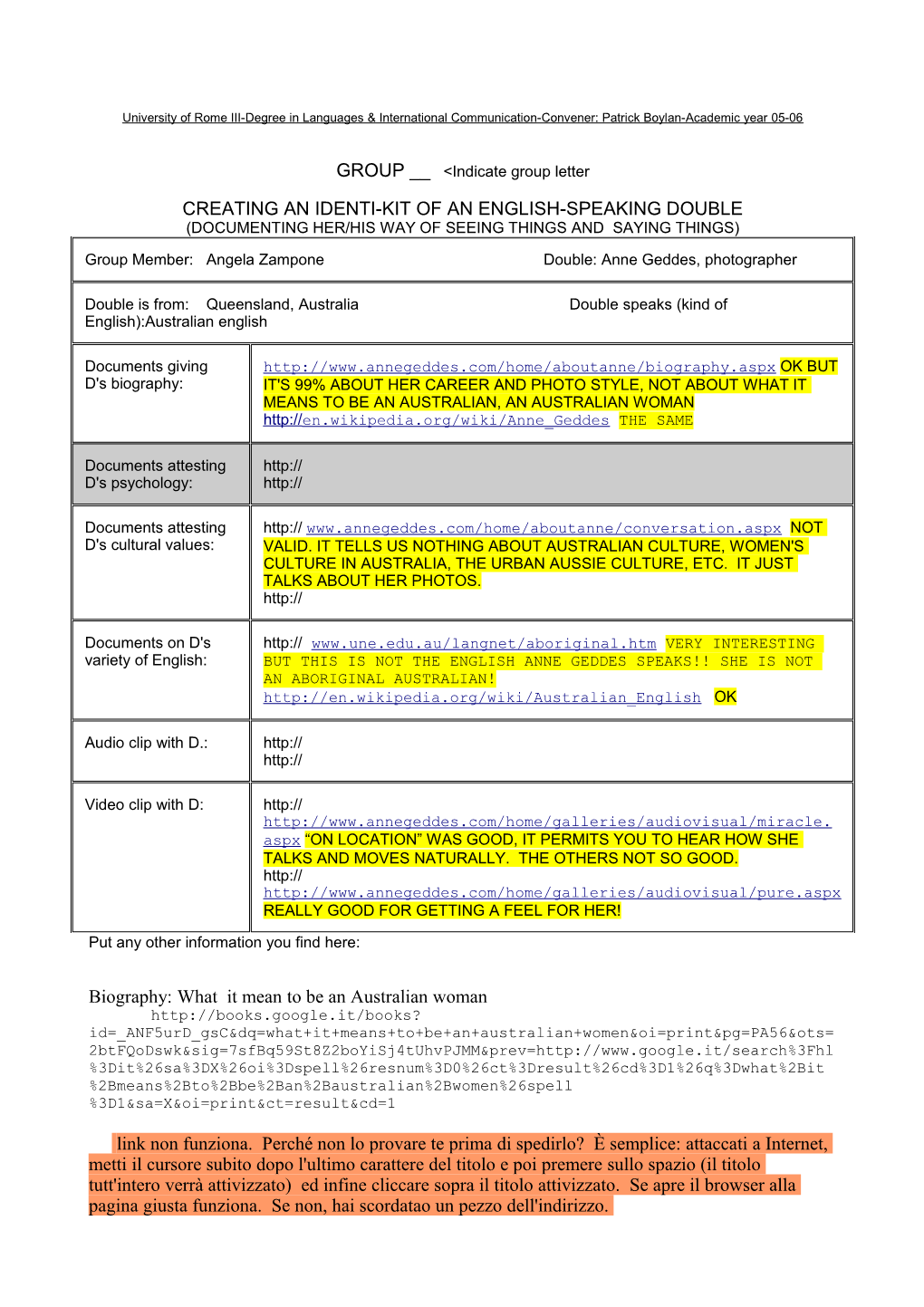 University of Rome III-Degree in Languages & International Comm