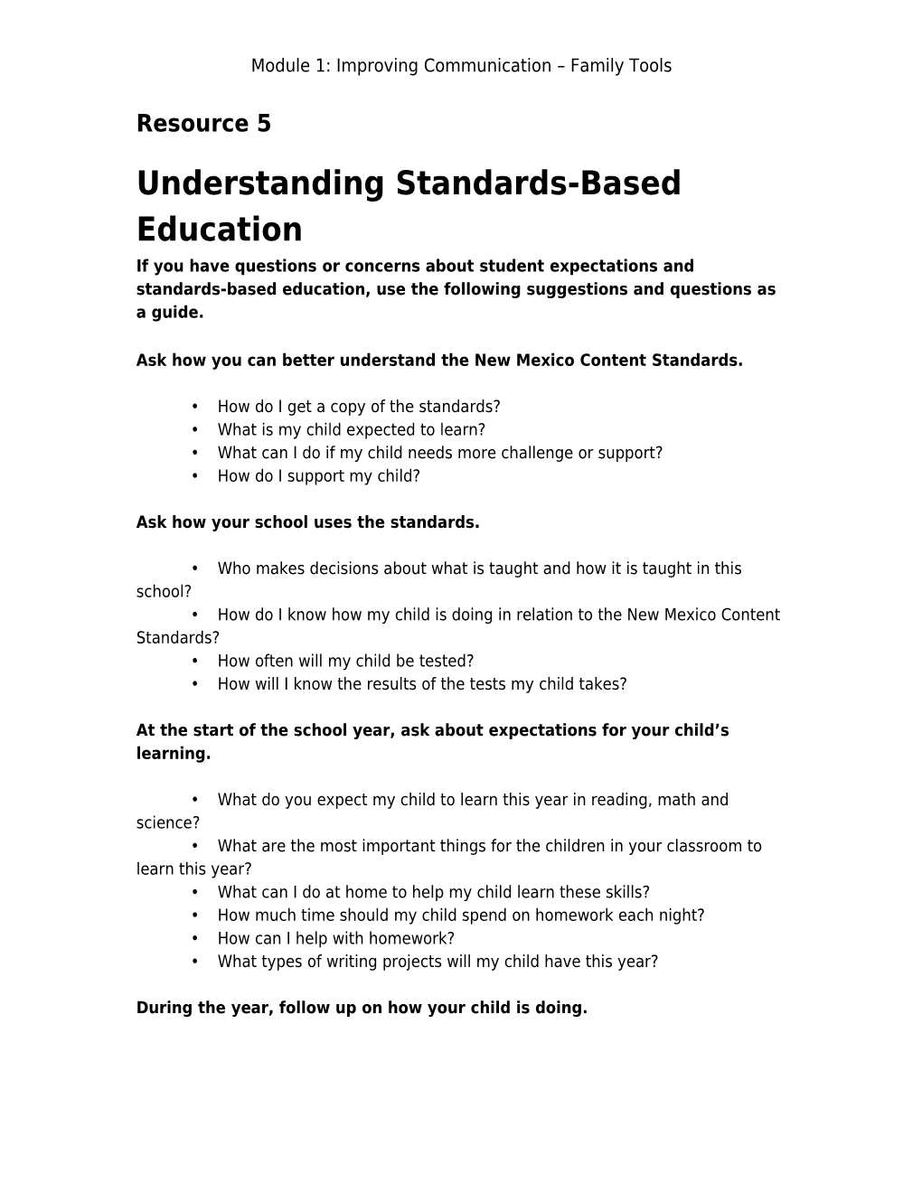 Understanding Standards-Based Education