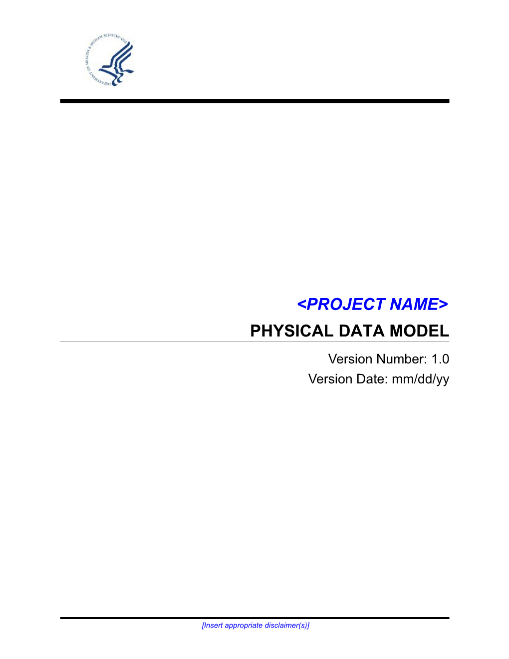 Physical Data Model Template
